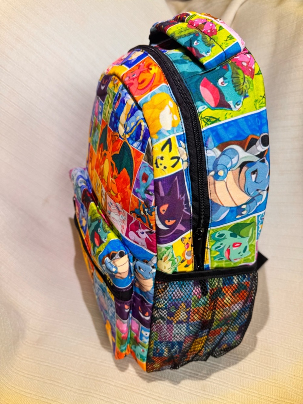 Pokemon Kids Backpack Multicolor Patchwork Print